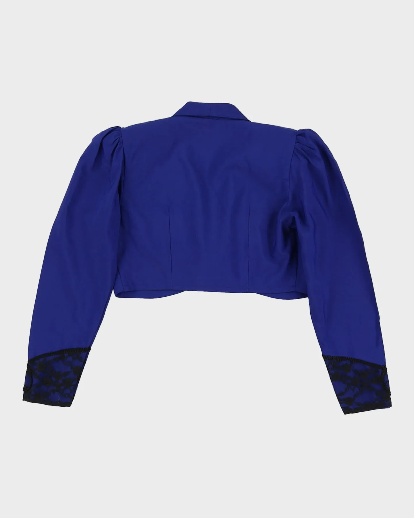 00s Blue With Black Laze Cropped Jacket -XS