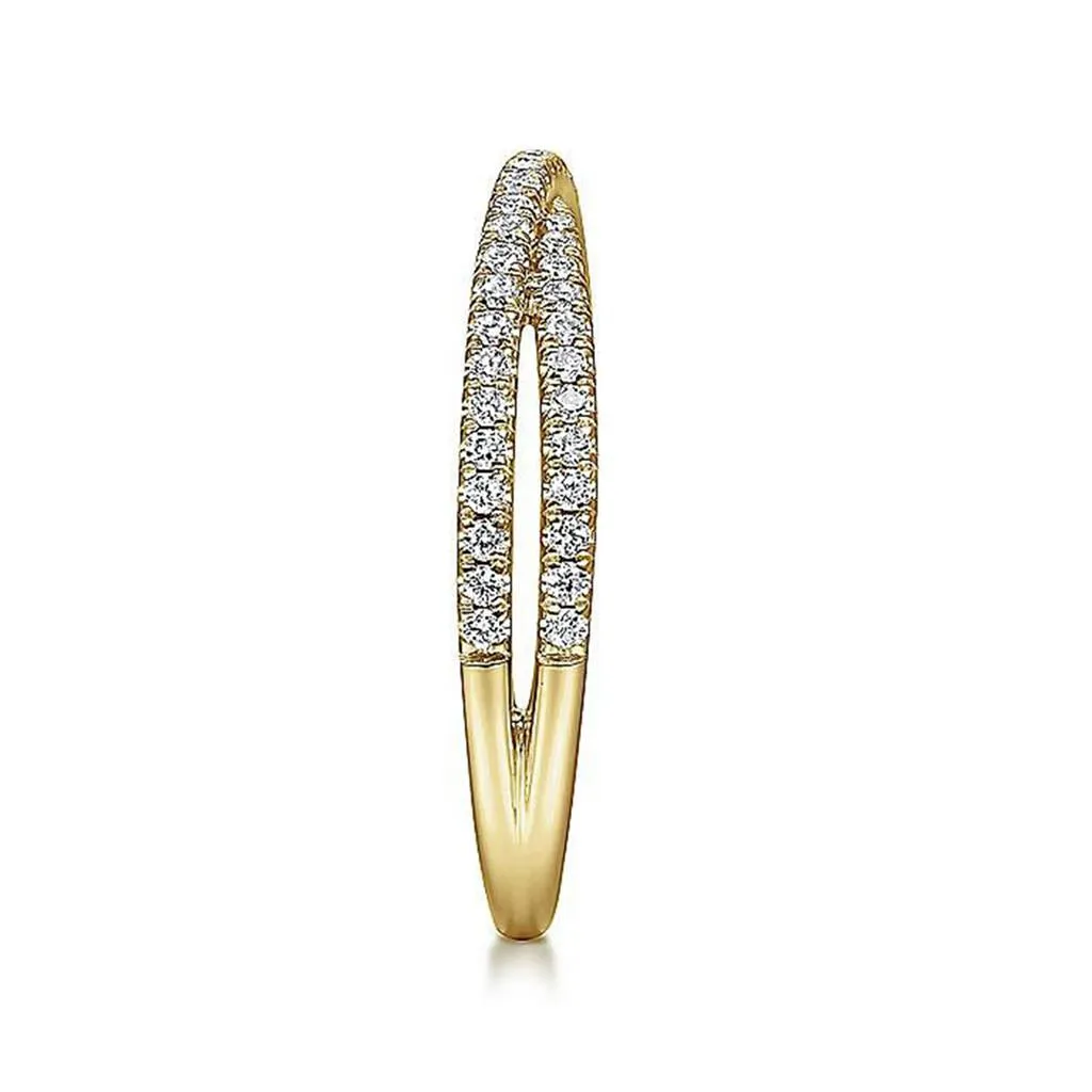 0.27ctw Criss-Cross Diamond Band - Yellow Gold