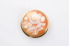 18k Yellow Gold Cameo Rose Brooch (7.33g.)