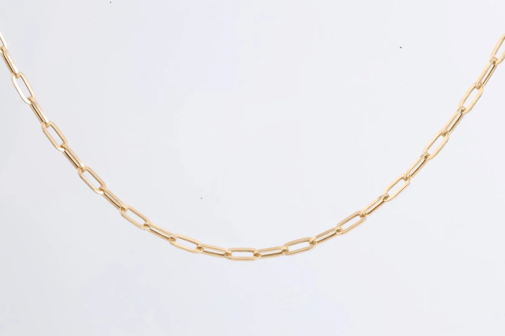 18" 18k Yellow Gold Paperclip Chain (4.21g.)