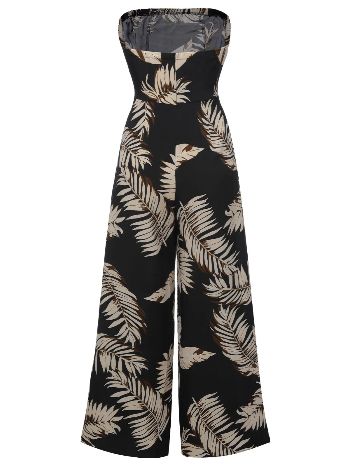 1930s Tropical Tie-Up Bandeau Jumpsuit