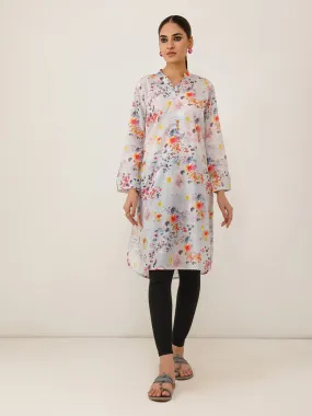 1pc - Stitched Basic Printed Texture Lawn Shirt