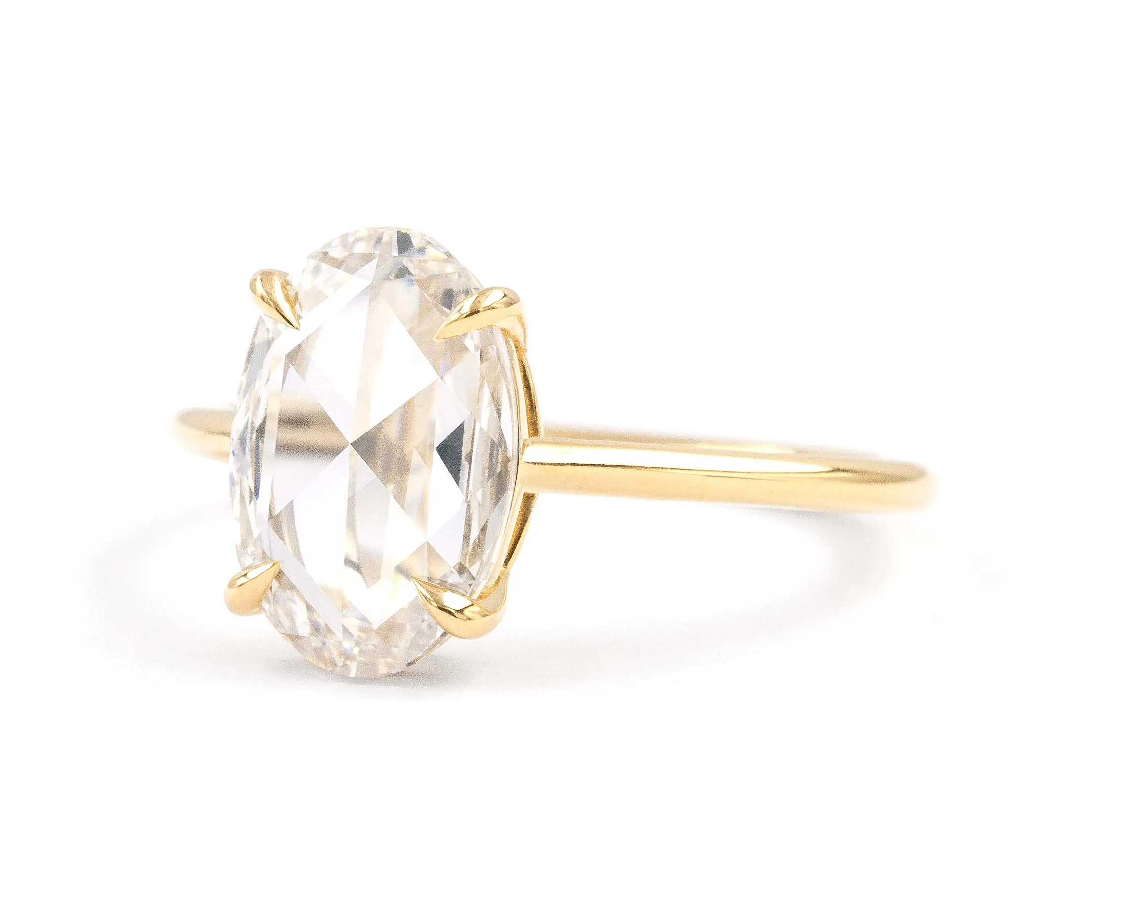 2 Carat Rose Cut Oval Solitaire