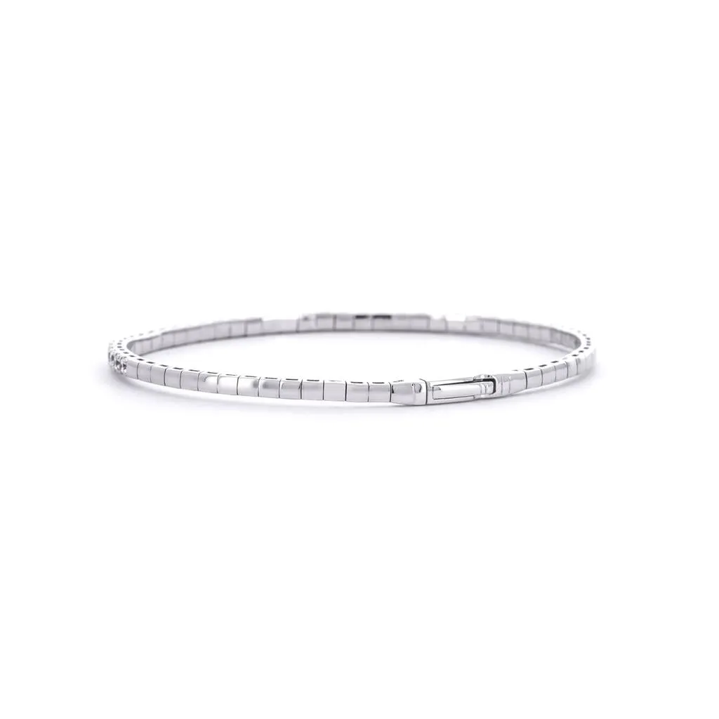 2.0ctw Diamond Flex Bangle -White Gold