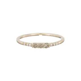 3 Champagne Diamond Equilibrium Ring