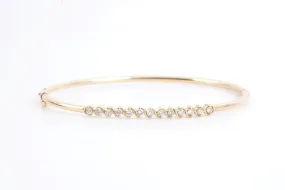 6.5" 14k Yellow Gold 0.52tcw Diamond Bangle Bracelet (6.79g.)