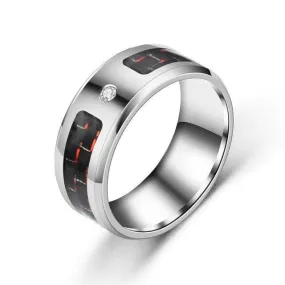 8mm Carbon Fiber and Zirconia Titanium Ring