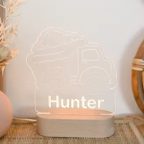 Acrylic Night Light - Tipper Truck Cut Out