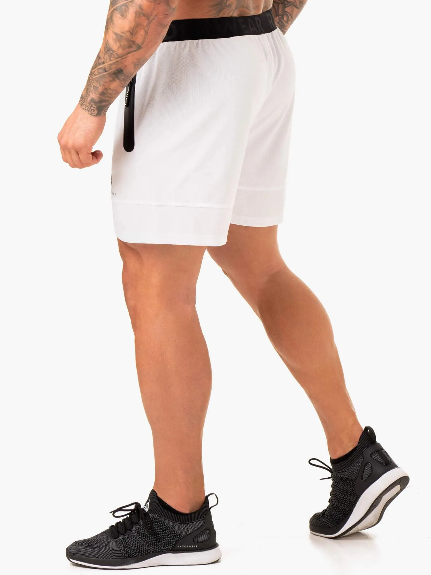 Action Mesh Short - White