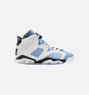 Air Jordan 6 Retro UNC Grade School Lifestyle Shoe - White/Blue Limit One Per Customer