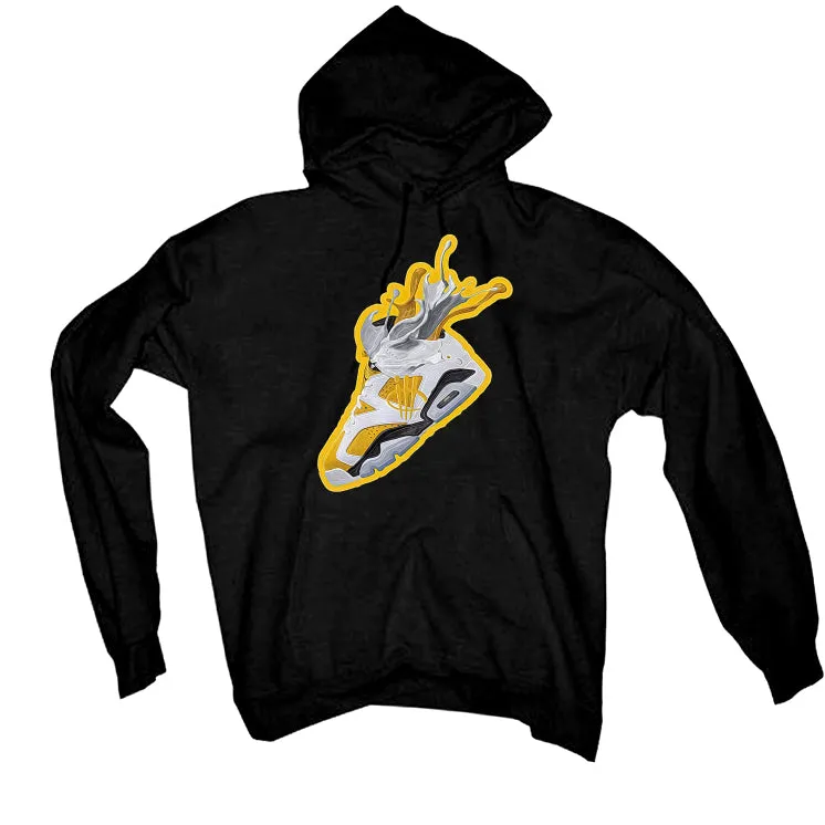 Air Jordan 6 Yellow Ochre | illcurrency Black T-Shirt (SPLASH 6)