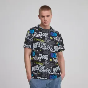 All-Over Graffiti Short Sleeve T-Shirt