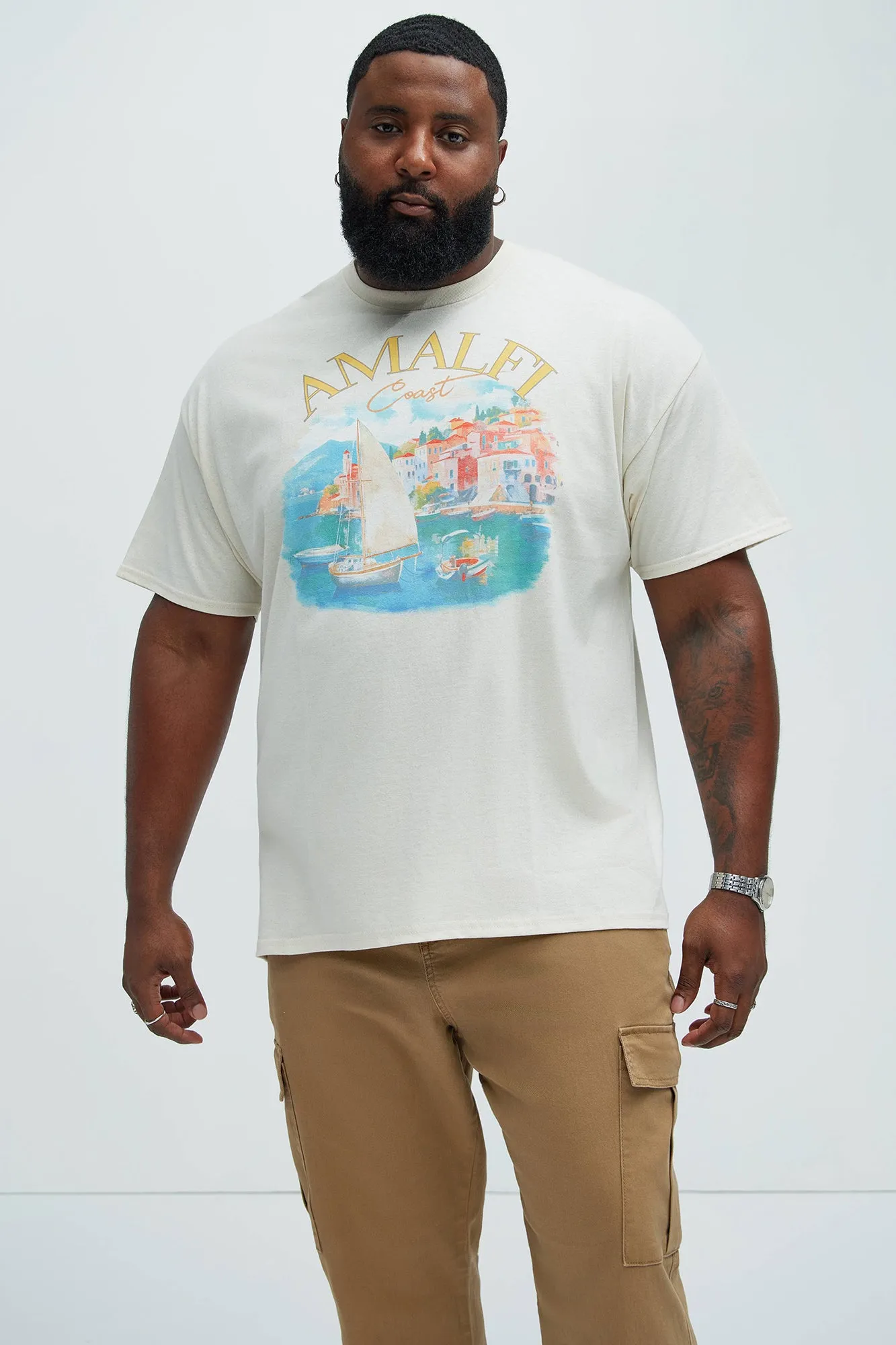 Amalfi Coast Short Sleeve Tee - Natural/Combo