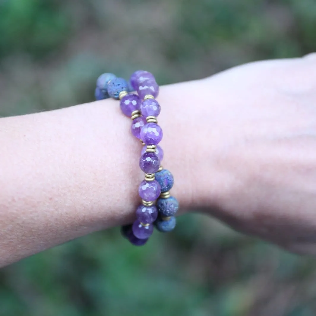 Amethyst Aromatherapy Mala Bracelet