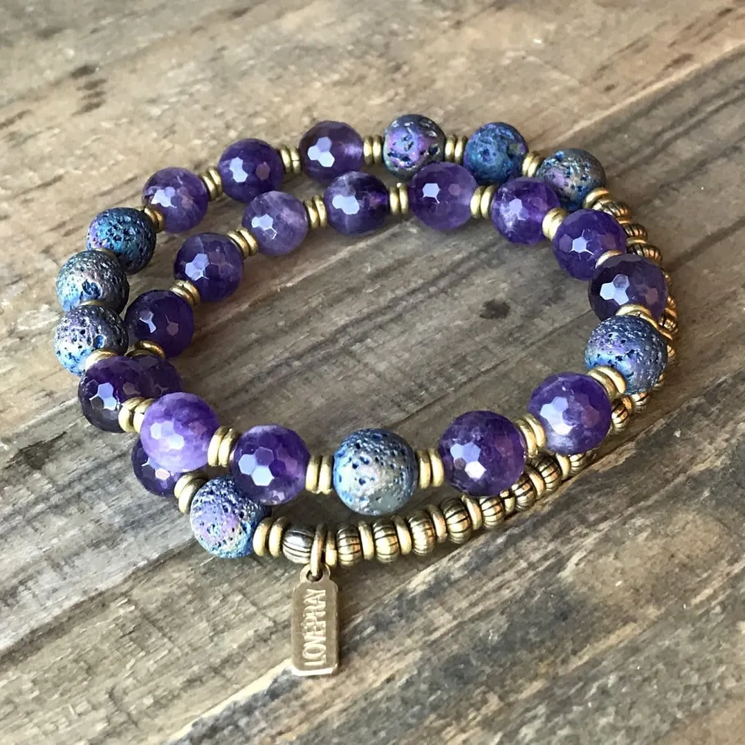 Amethyst Aromatherapy Mala Bracelet