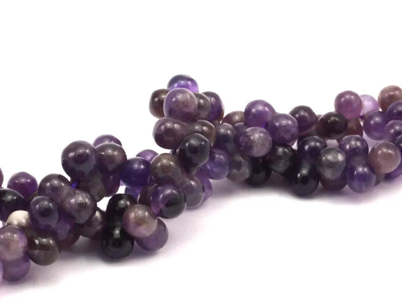 Amethyst Full Strand 12mm Sandglass Gemstone Beads G22