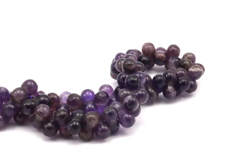 Amethyst Full Strand 12mm Sandglass Gemstone Beads G22