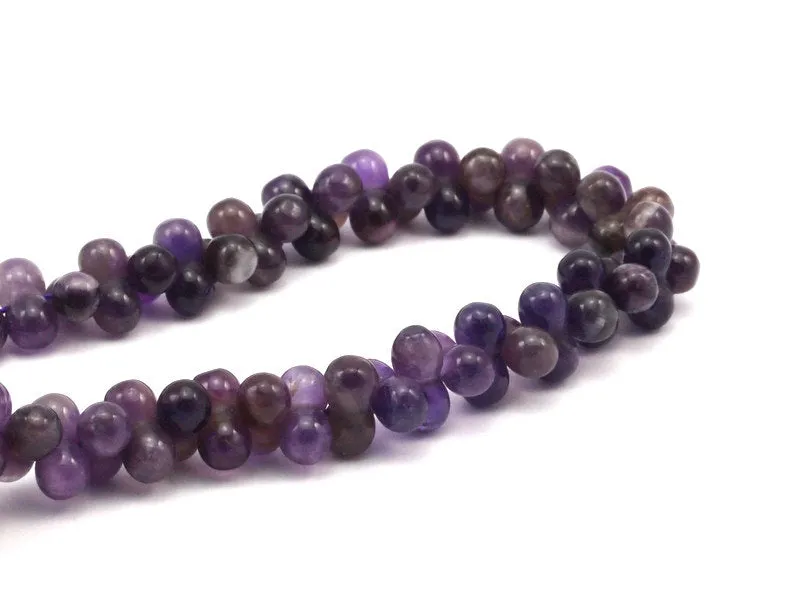 Amethyst Full Strand 12mm Sandglass Gemstone Beads G22