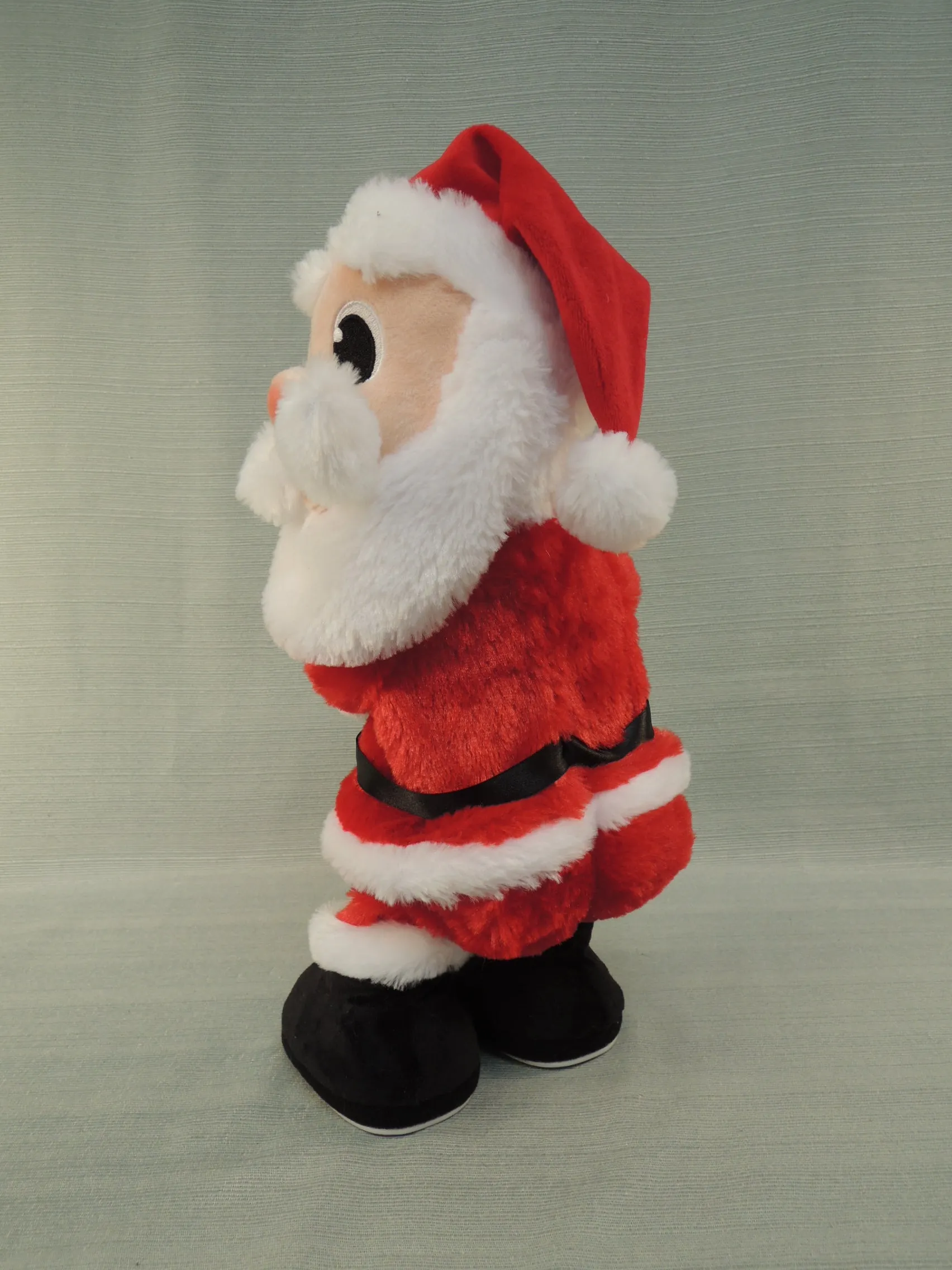 Animated Plush Techno Santa Claus Doll - Like New!