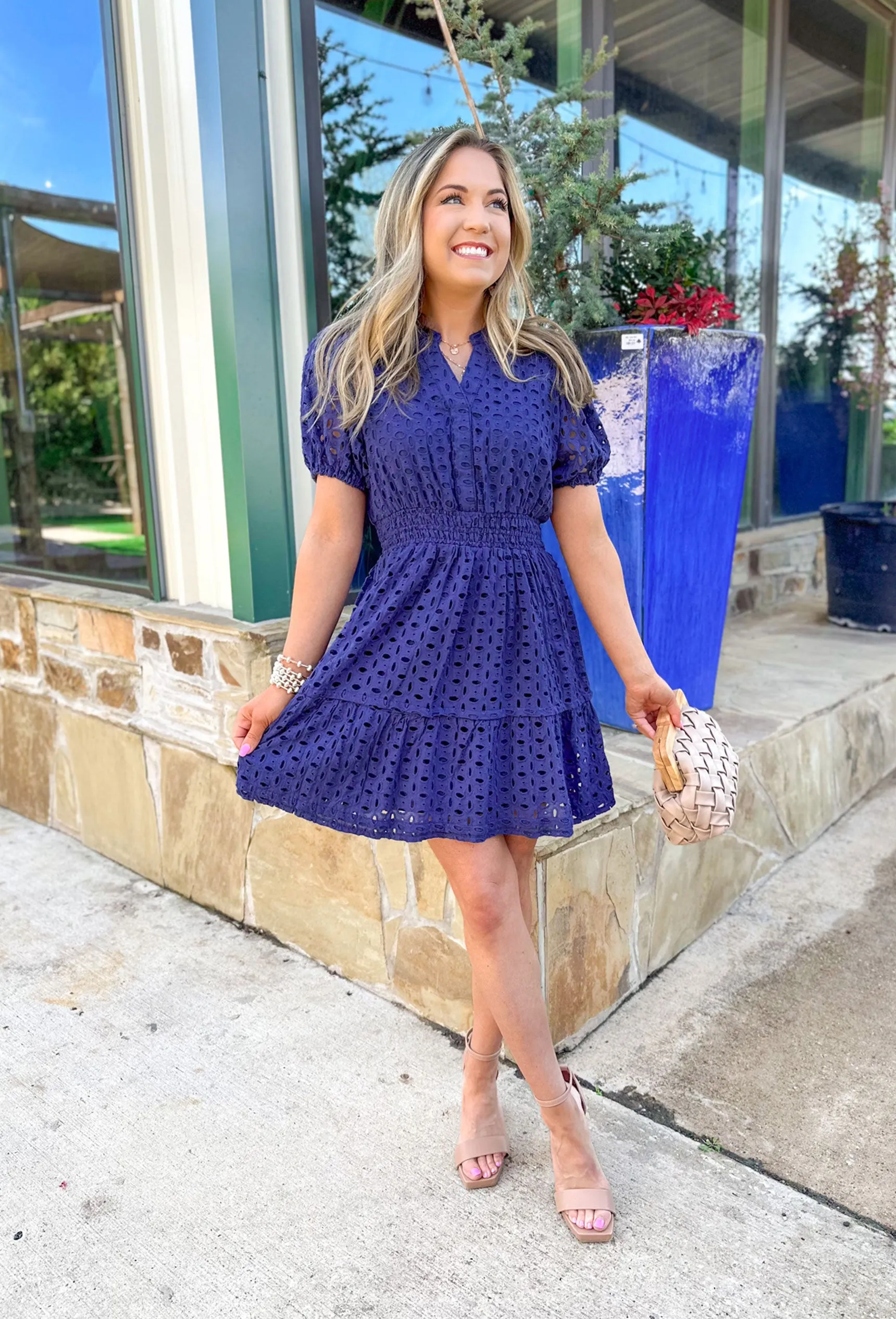 Back To You Dress in Navy