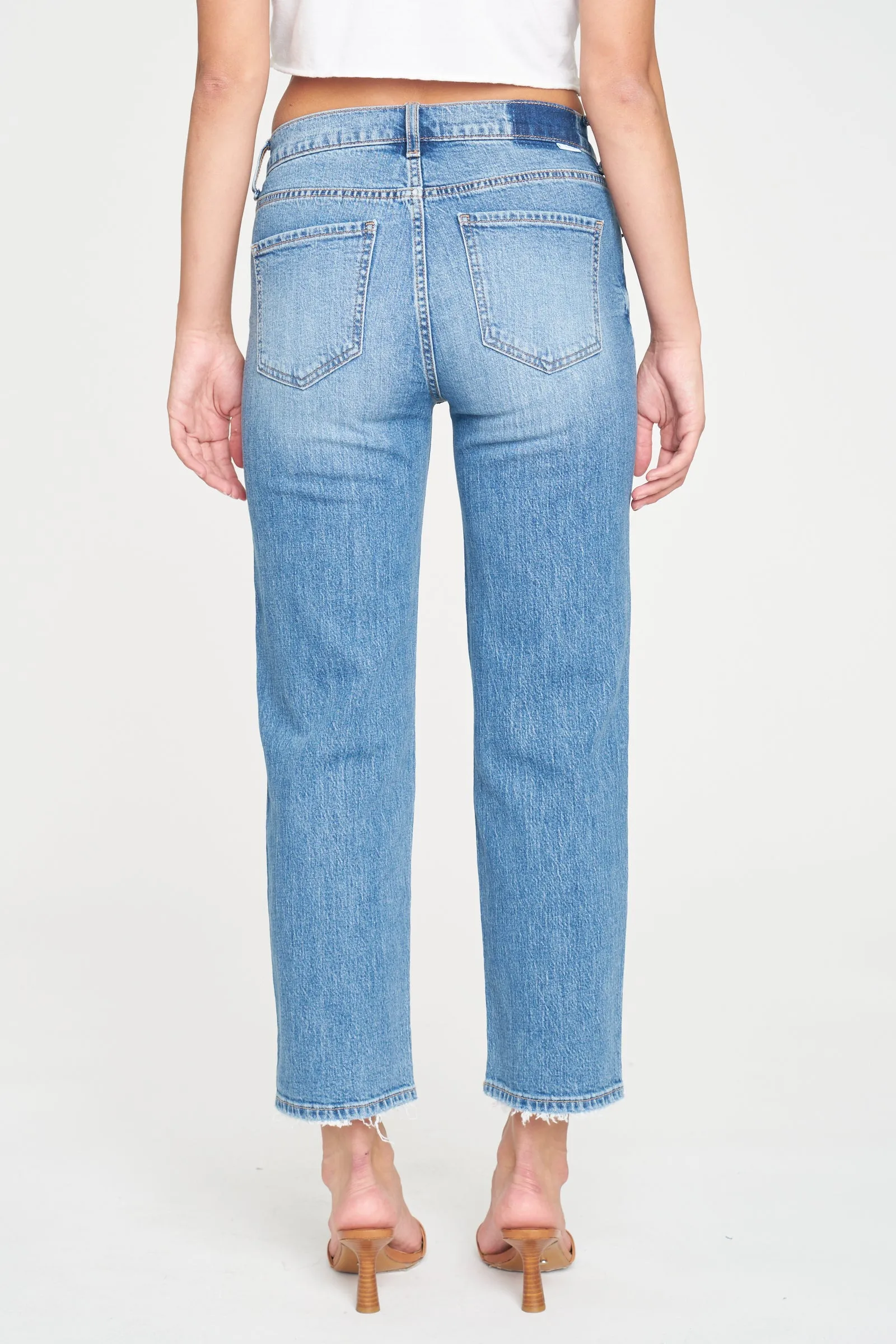 Backstage Mid Rise Straight Leg Jean