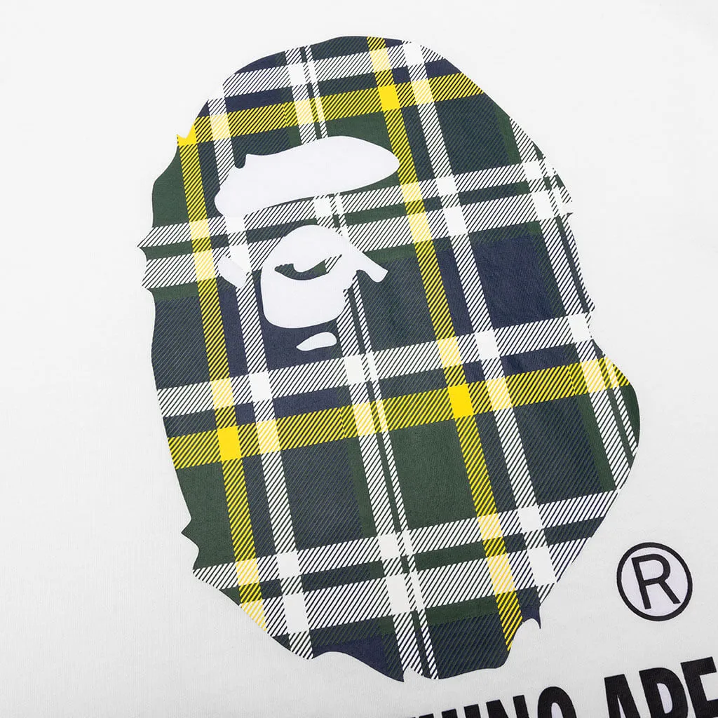 Bape Check By Bathing Ape Tee  - White