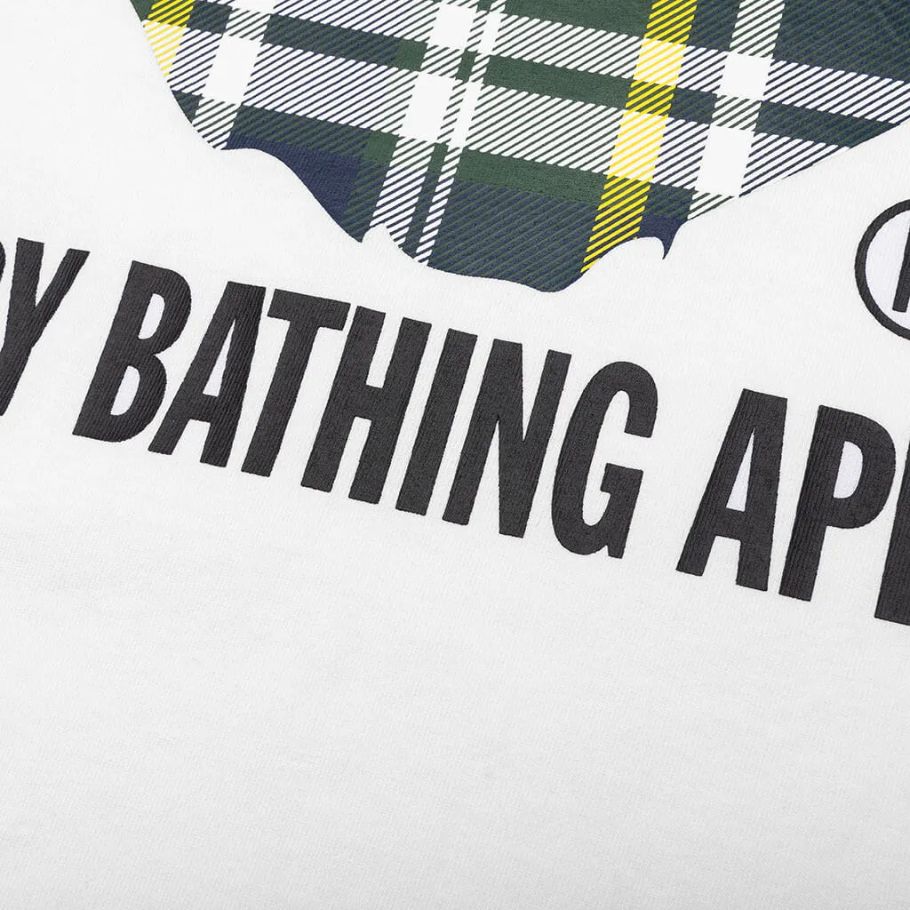 Bape Check By Bathing Ape Tee  - White