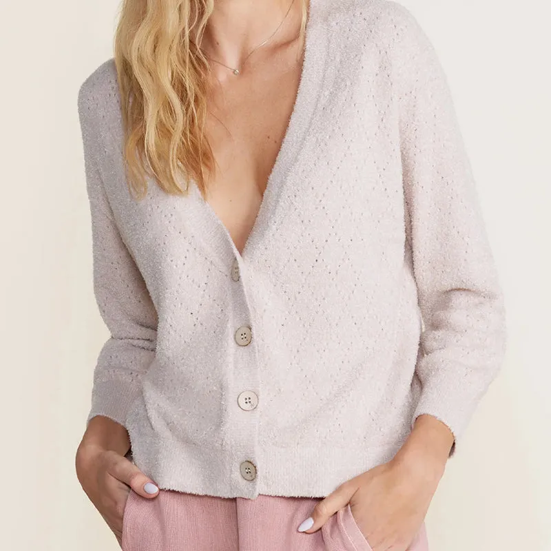 BAREFOOT DREAMS | CozyChic Lite Diamond Pointelle Cardigan