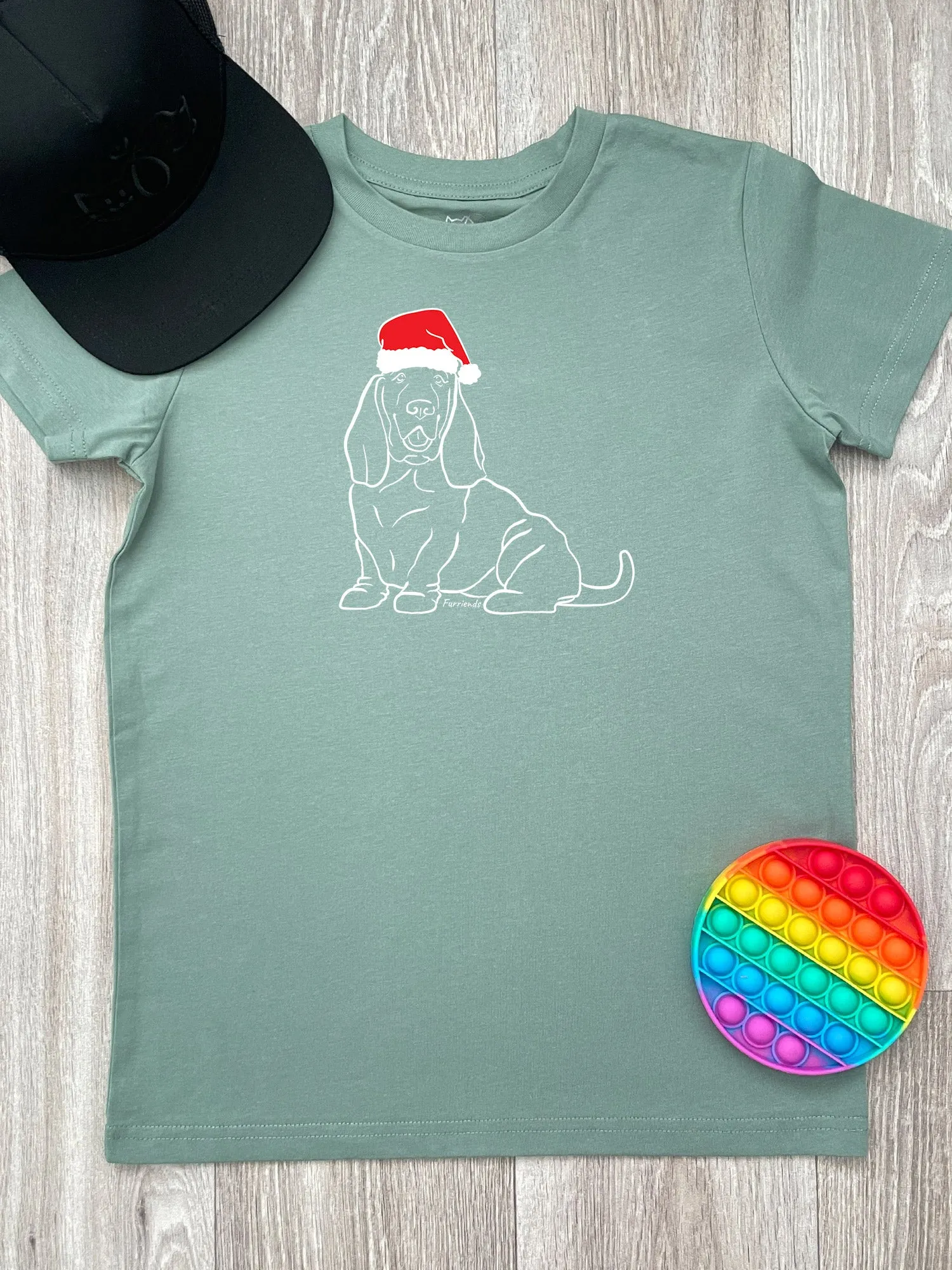 Basset Hound Christmas Edition Youth Tee