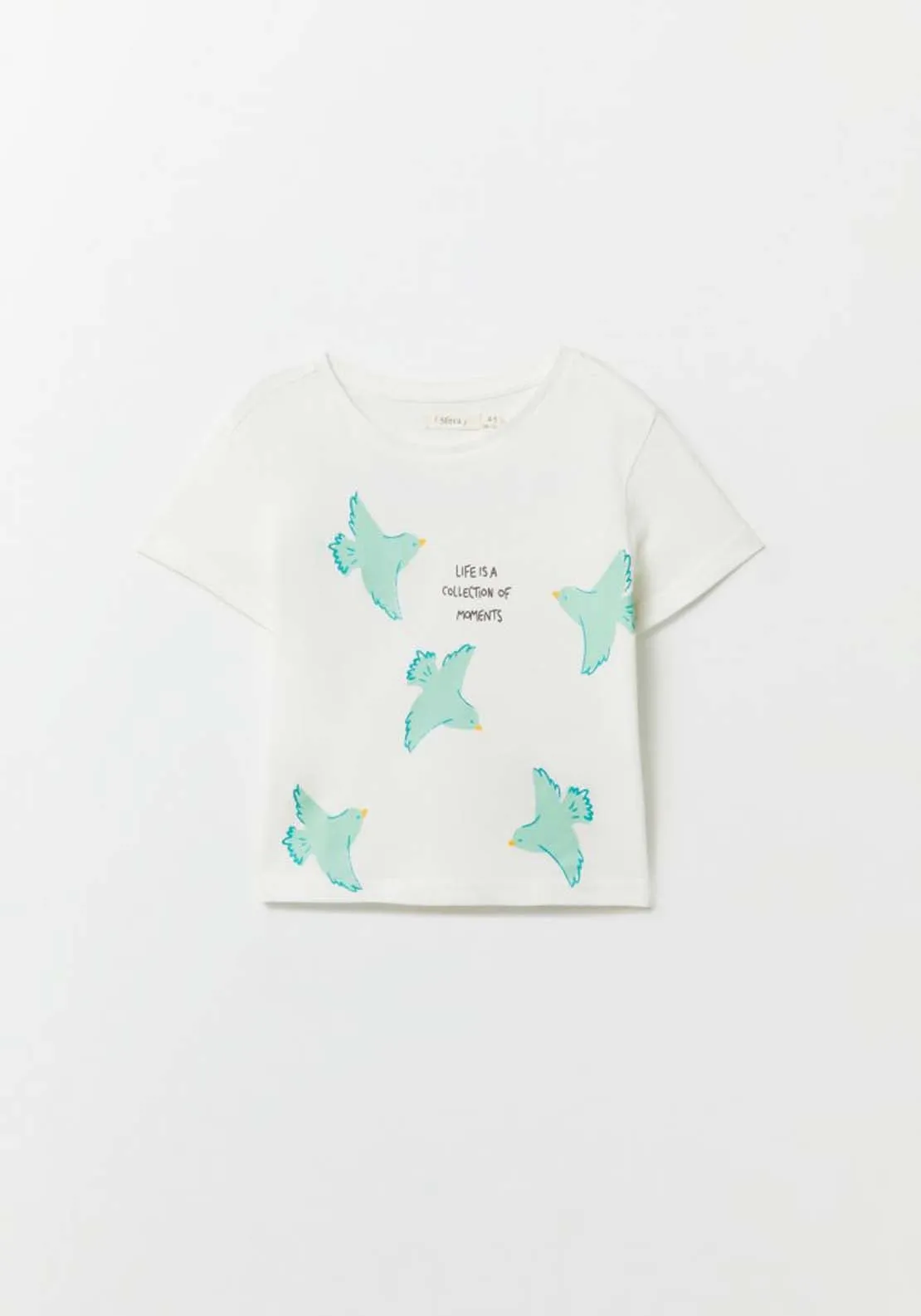 Bird Aop T-Shirt - Cream