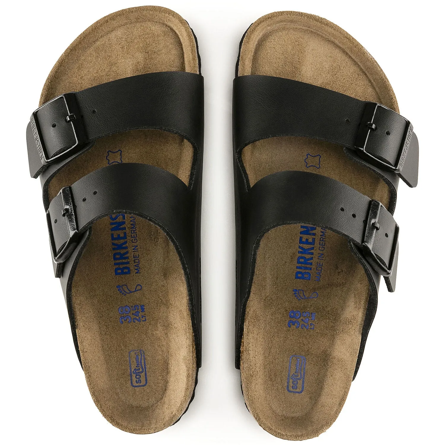 BIRKENSTOCK Arizona Soft Footbed Birko-Flor®Narrow Fit Black