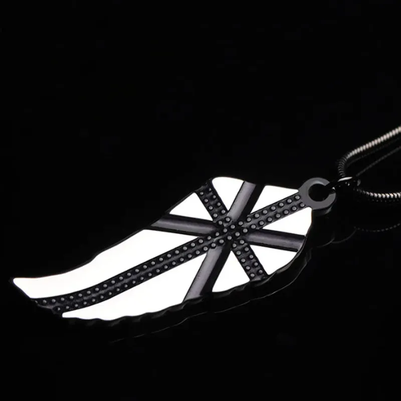 Black Tungsten Carbide Cross Pendant with Snake Chain Necklace