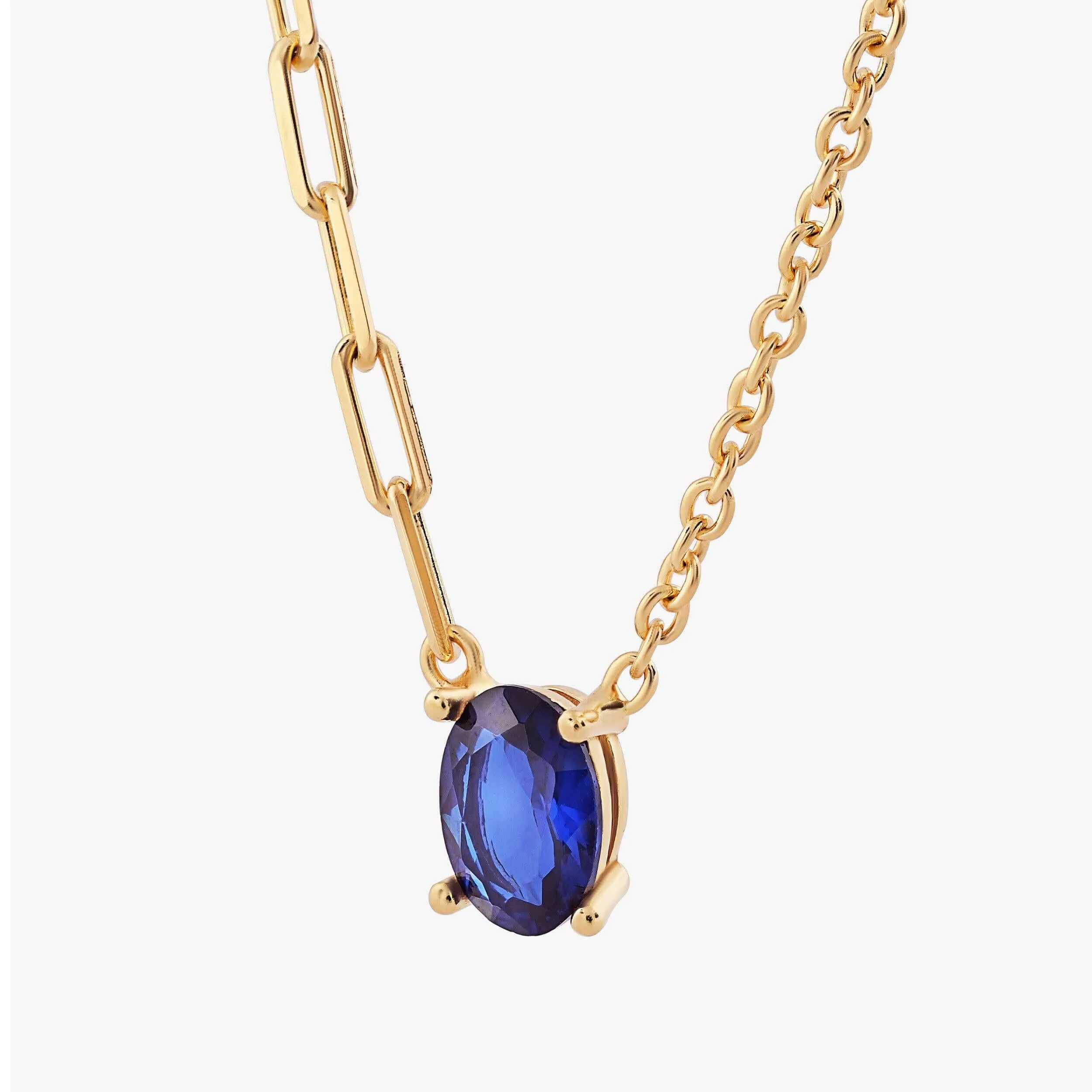 Blue Stone Necklace | 18K Gold Vermeil