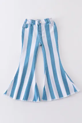 Blue stripe denim jeans