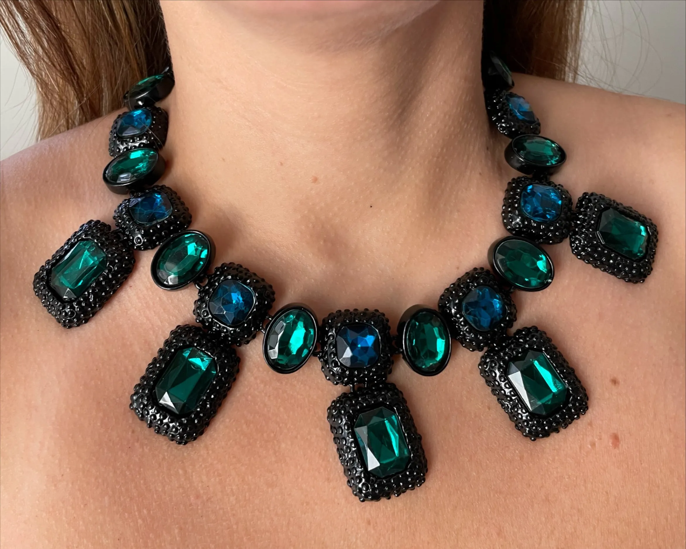 Blue/Green Statement Necklace