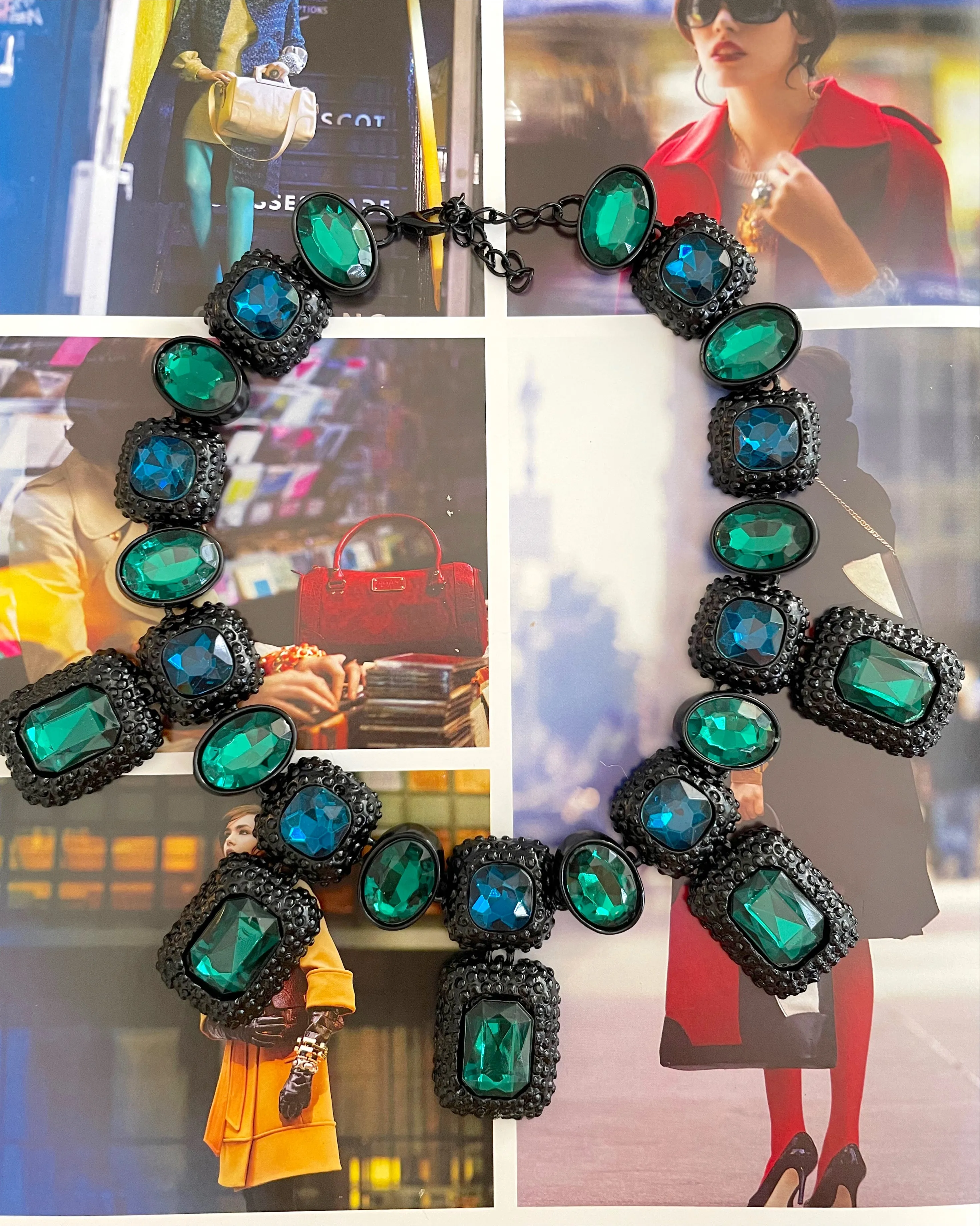 Blue/Green Statement Necklace