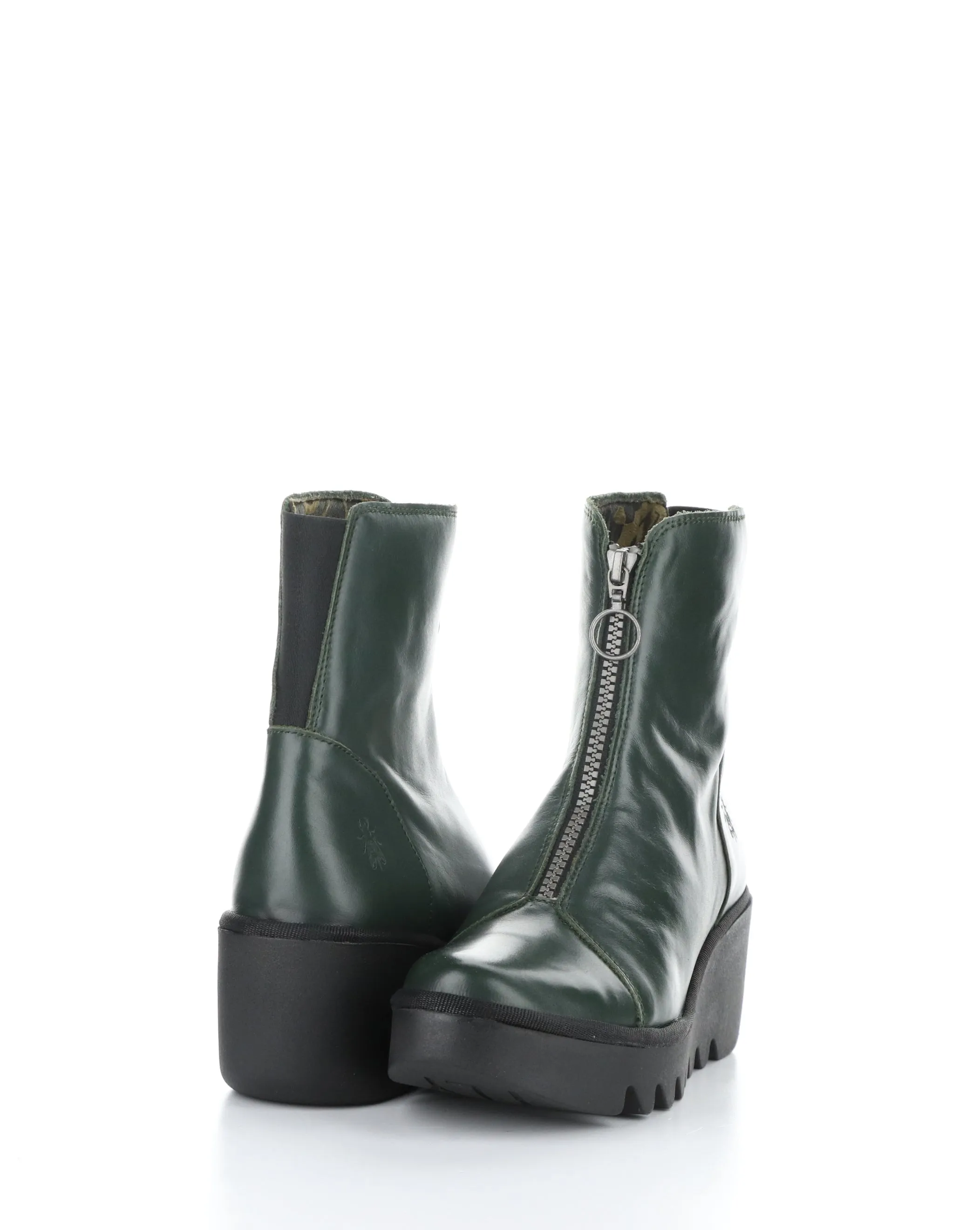 BOCE457FLY 001 DARK GREEN Round Toe Boots