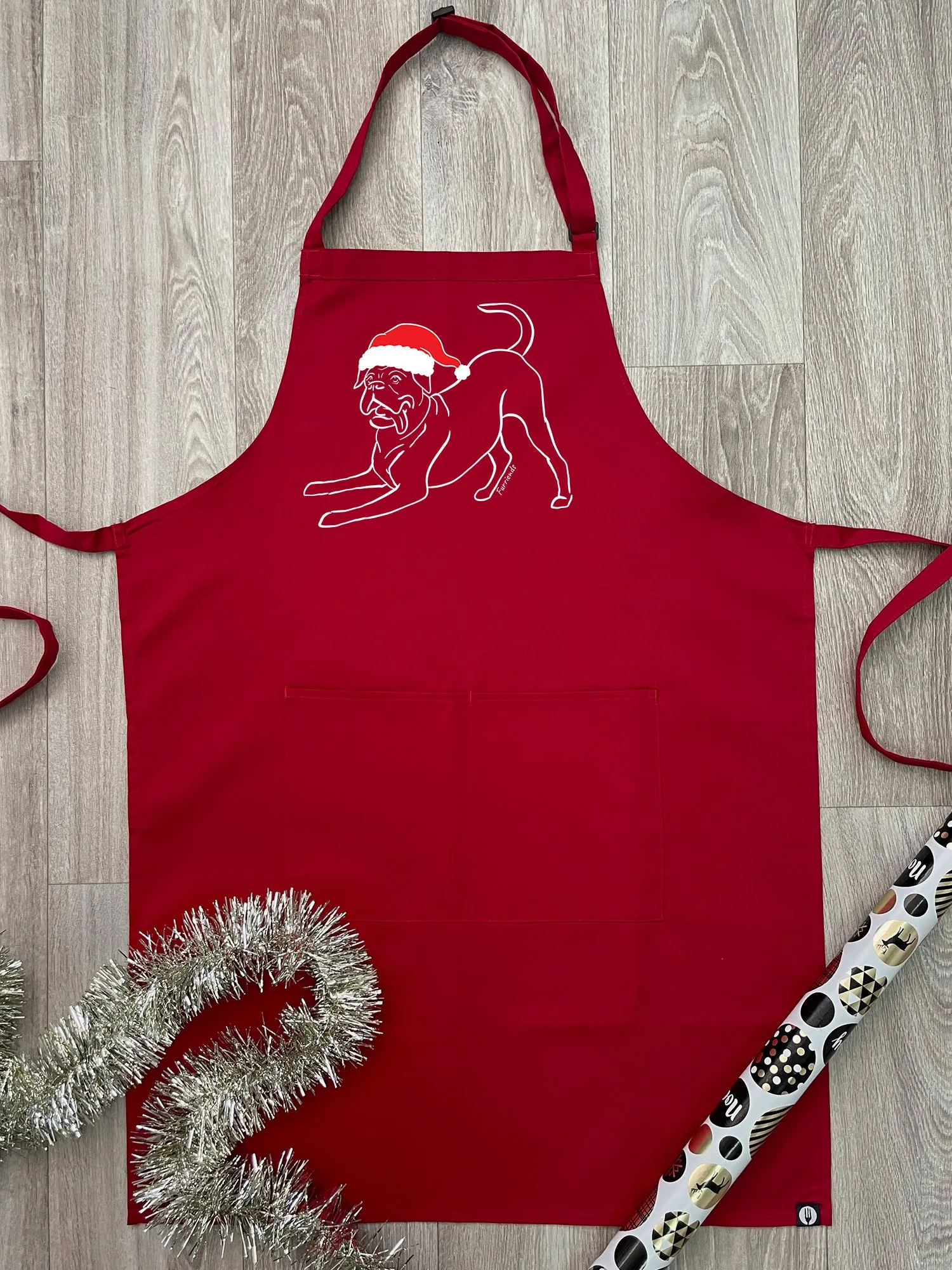 Boxer Christmas Edition Bib Apron