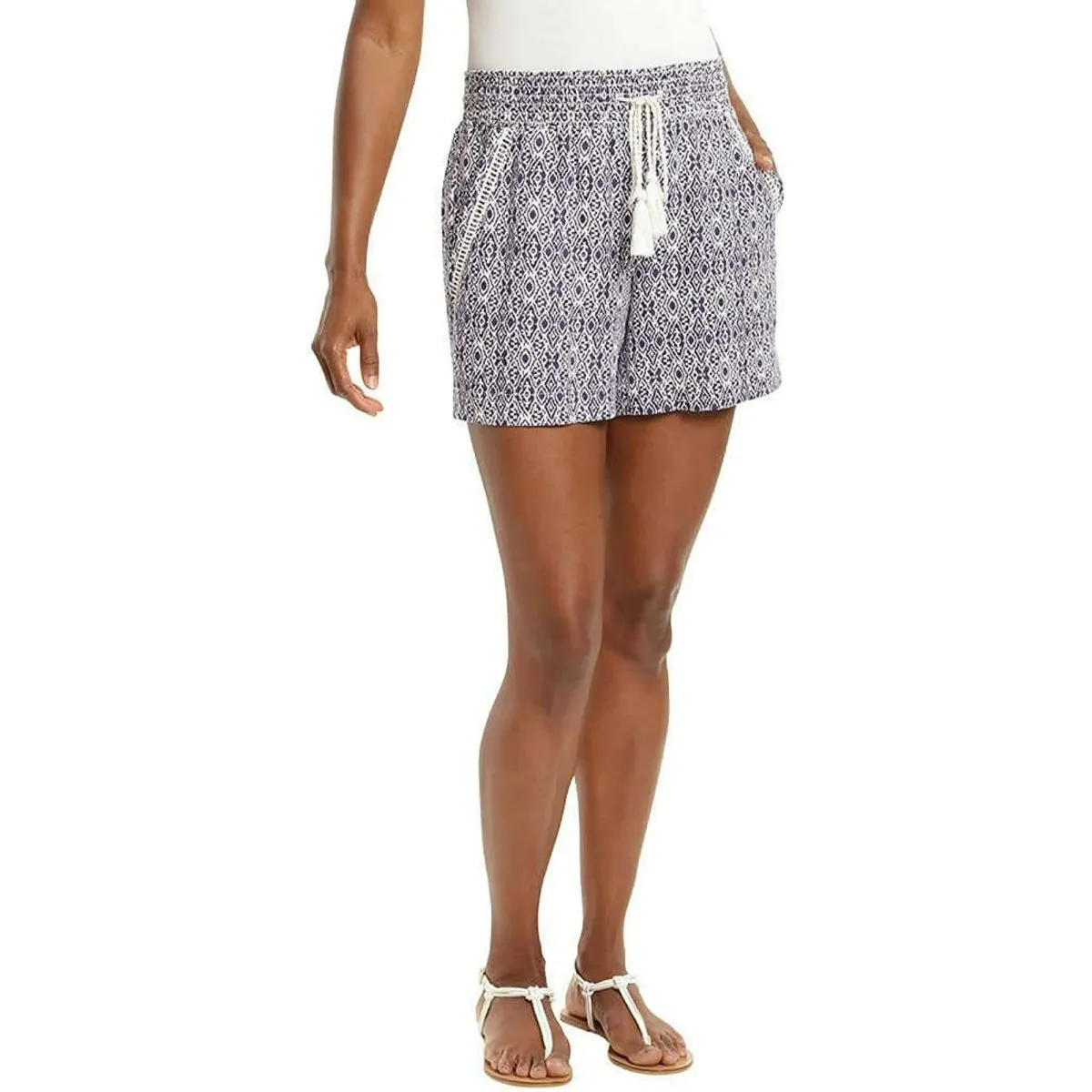 Briggs New York Women's Linen Blend Pull-On Shorts