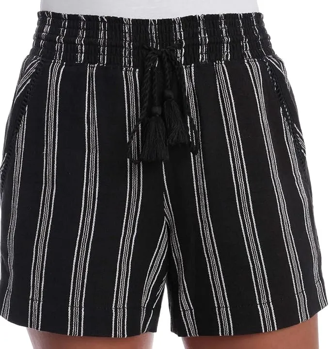 Briggs New York Women's Linen Blend Pull-On Shorts