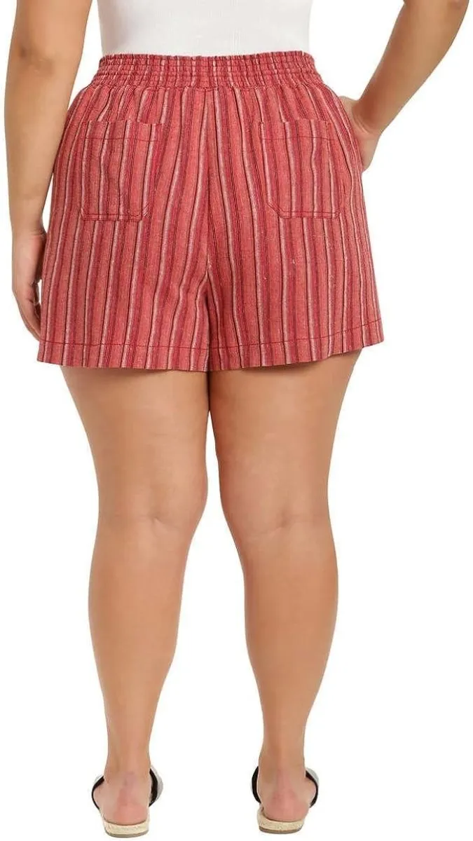 Briggs New York Women's Linen Blend Pull-On Shorts