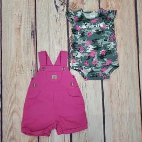 CARHARTT DEER PRINT CAMO SHORTALL SET