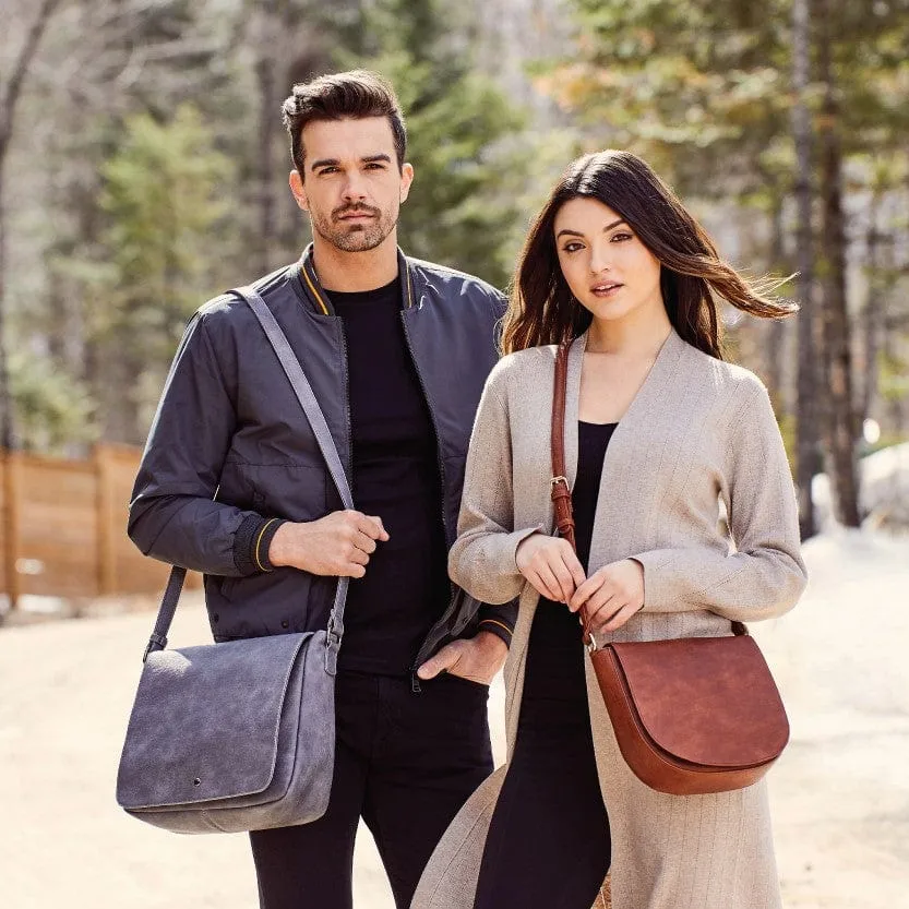 Carter Vegan Leather Classic Messenger Bag | Multiple Colours