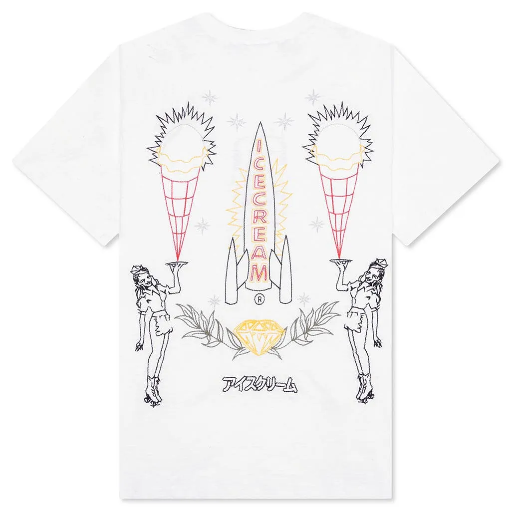 Chains S/S Oversized Tee - White