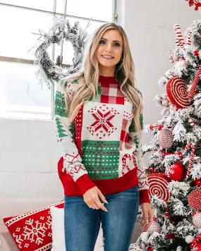 Christmas Patchwork Sweater FINAL SALE