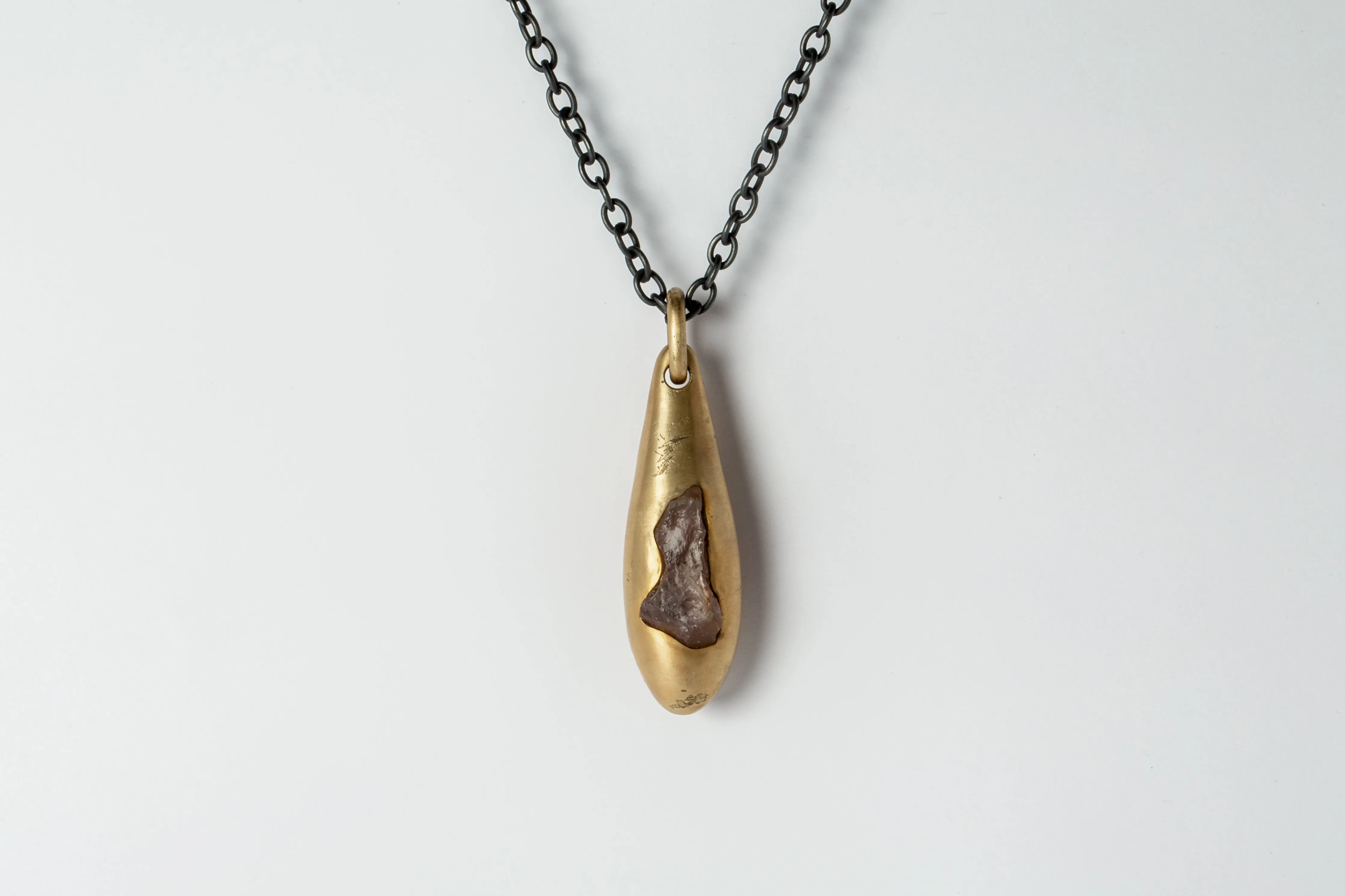 Chrysalis Necklace (Cremaster Emergence, Rose Quartz, AG KA ROS)