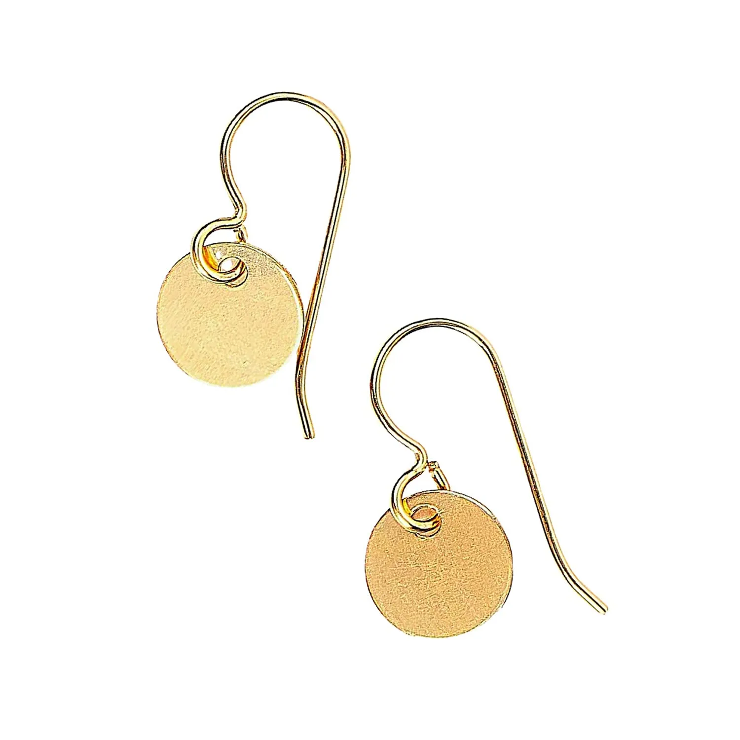 Circle Disc Dangle Earrings | Gold