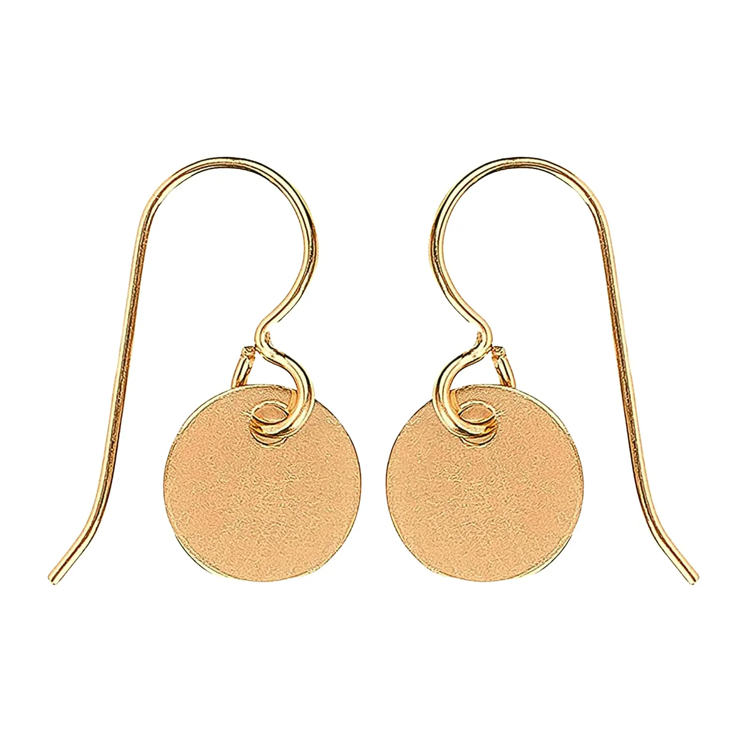 Circle Disc Dangle Earrings | Gold