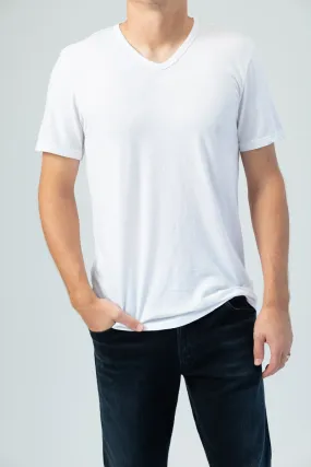 Classic V-Neck Tee in White