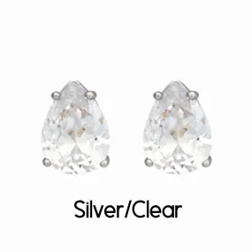 Clear Bling Rhinestone Teardrop  Stud post Earring